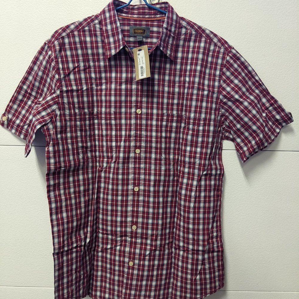 The Foundry Big & Tall Supply Co. Button-down Shirt Short-sleeve